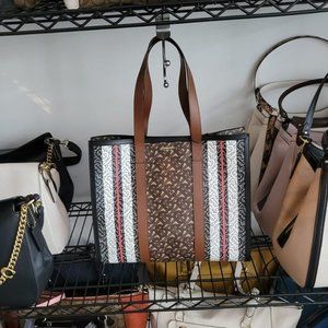 $1198 *NEW*  BURBERRY Monogram Stripe Tote Bag